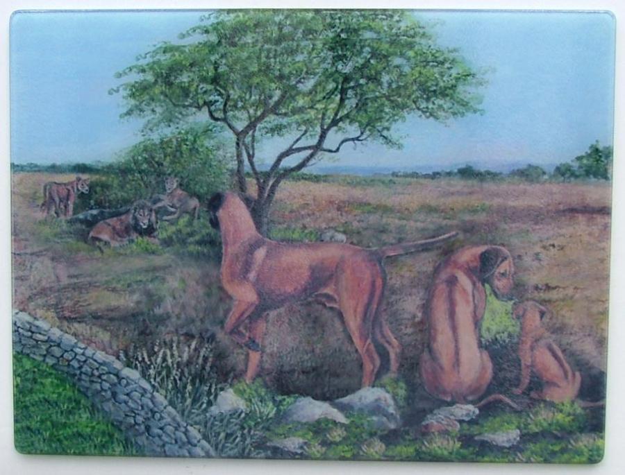 Rhodesian Ridgeback Tempered Glass Cutting Board #2
