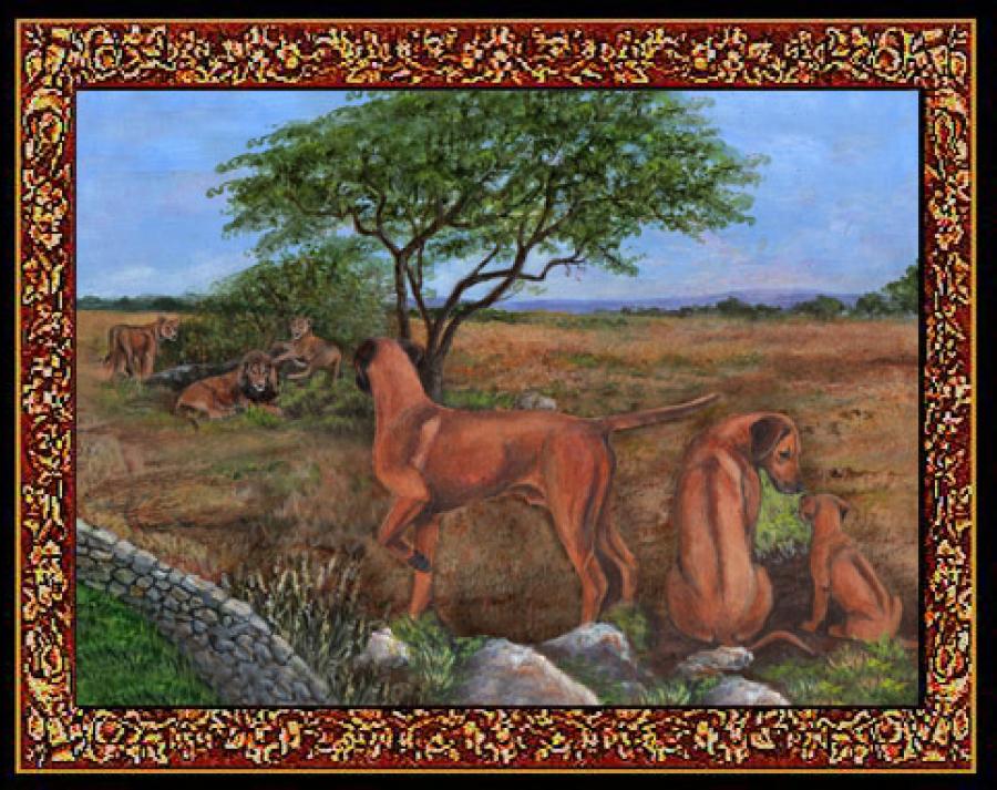 Rhodesian Ridgeback Tapestry Placemat #2 Single