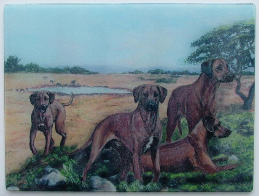 Rhodesian Ridgeback Termpered Glass Cutting Board #3