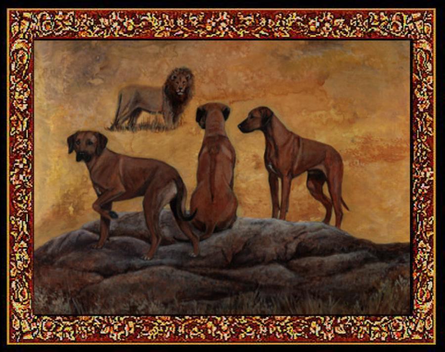 Rhodesian Ridgeback Tapestry Placemat #4 Single