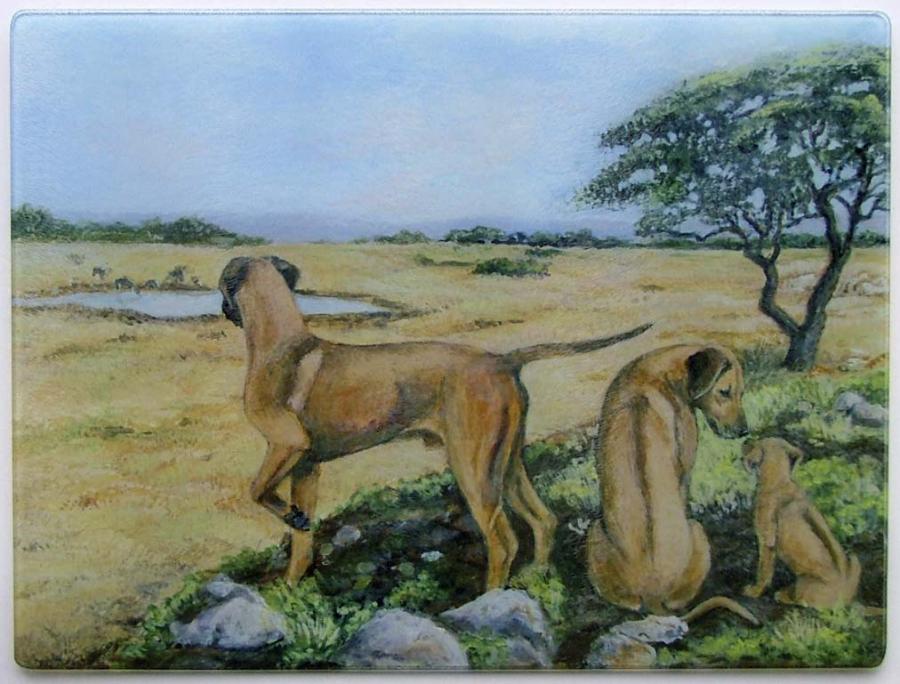 Rhodesian Ridgeback Tempered Glass Cutting Board #6