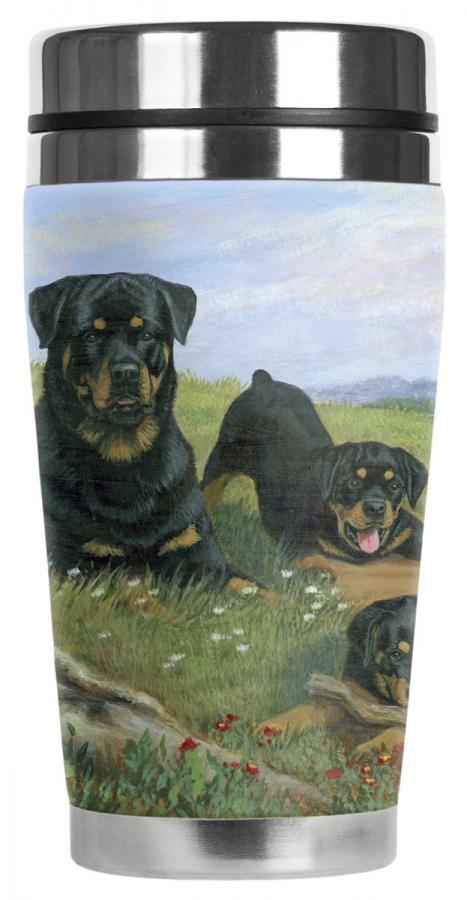 rottweiler travel mug
