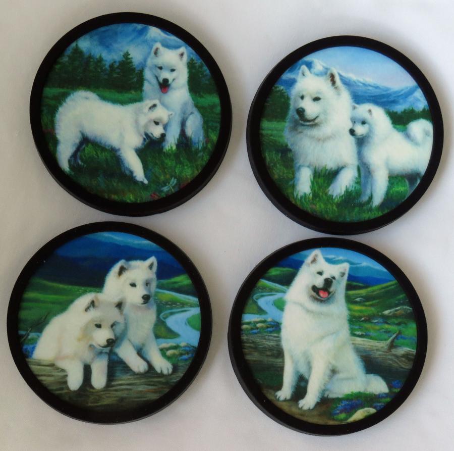 Samoyed coaster set