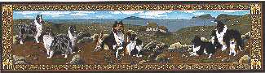 Sheltie Tapestry Table Runner