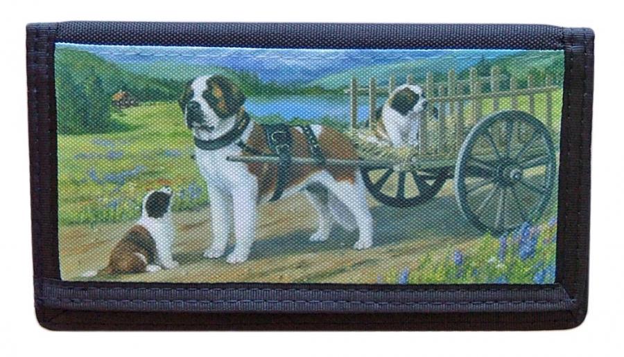 St Bernard checkbook cover 3