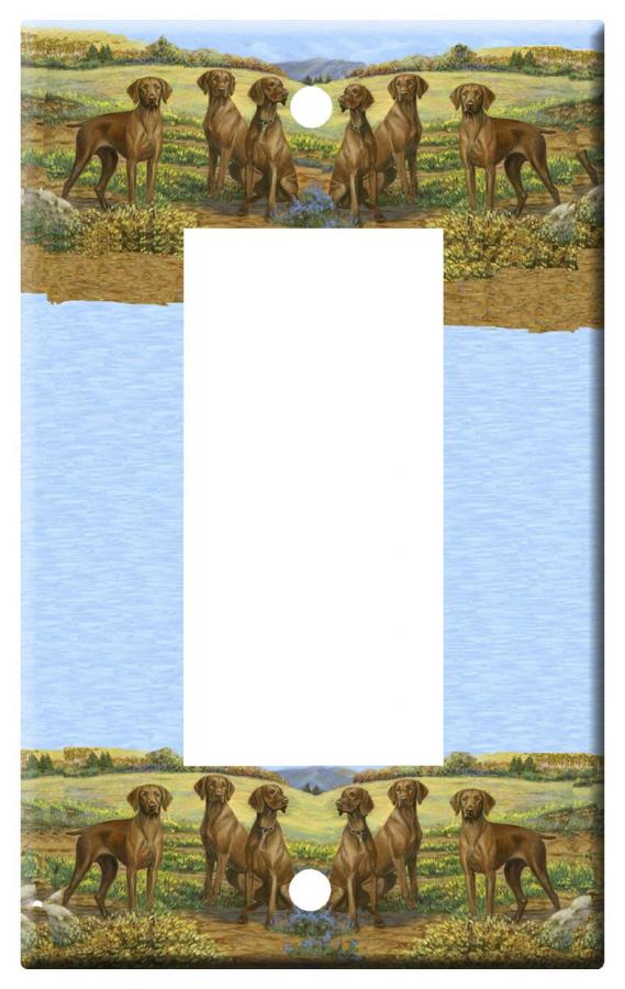 Vizsla Picture 4A Single Rocker Light Switch Plate Vizsla 4a-rslsp