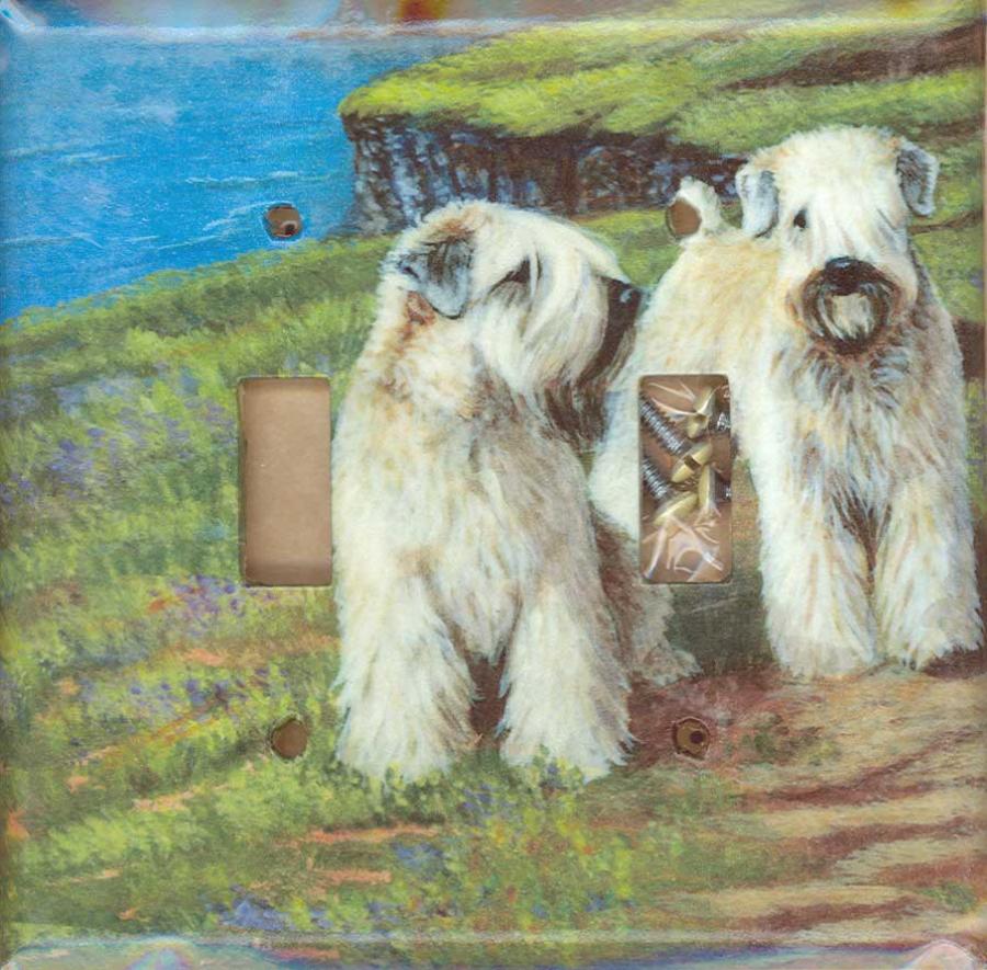 Wheaten Picture Double Light Switch Plate #1A
