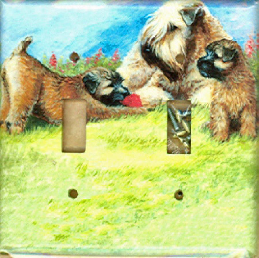 Wheaten Picture Double Light Switch Plate #4A