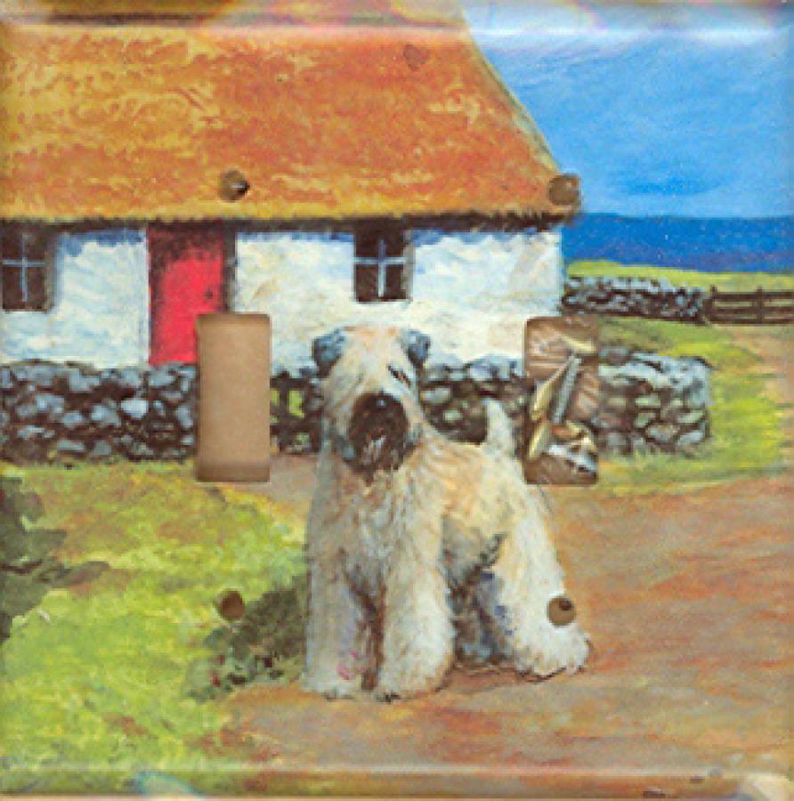 Wheaten Picture Double Light Switch Plate #7A