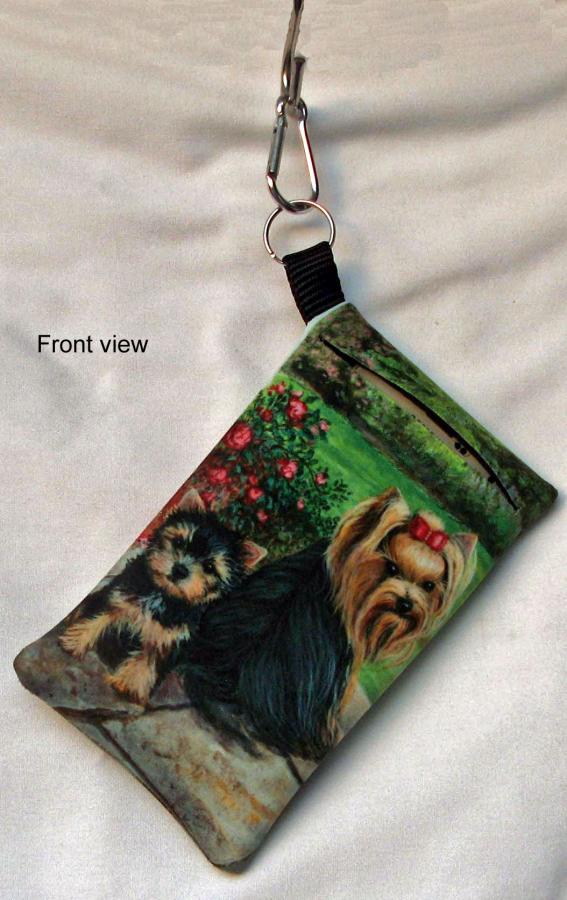 Yorkie 3 cell phone holder - front