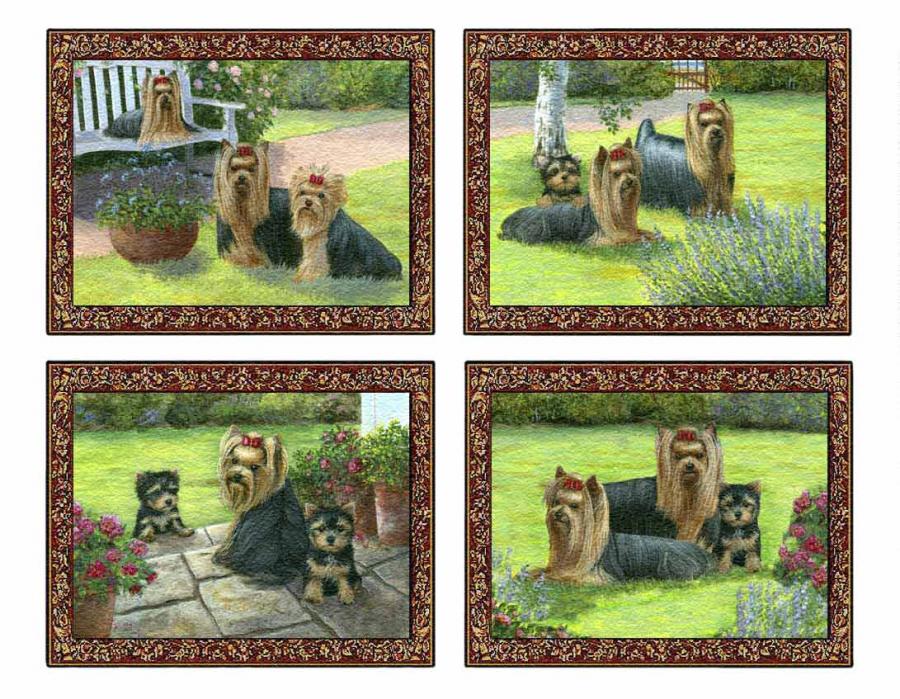 Yorkie placemat set