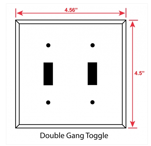 double light switch plate deminsions