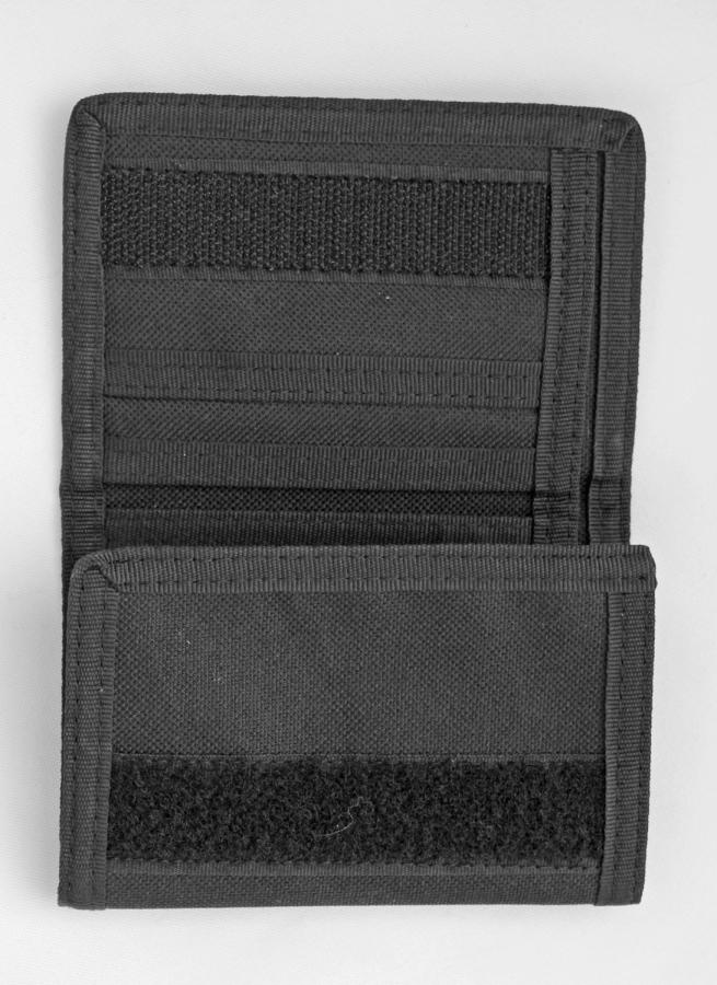 Trifold wallet velcro closure