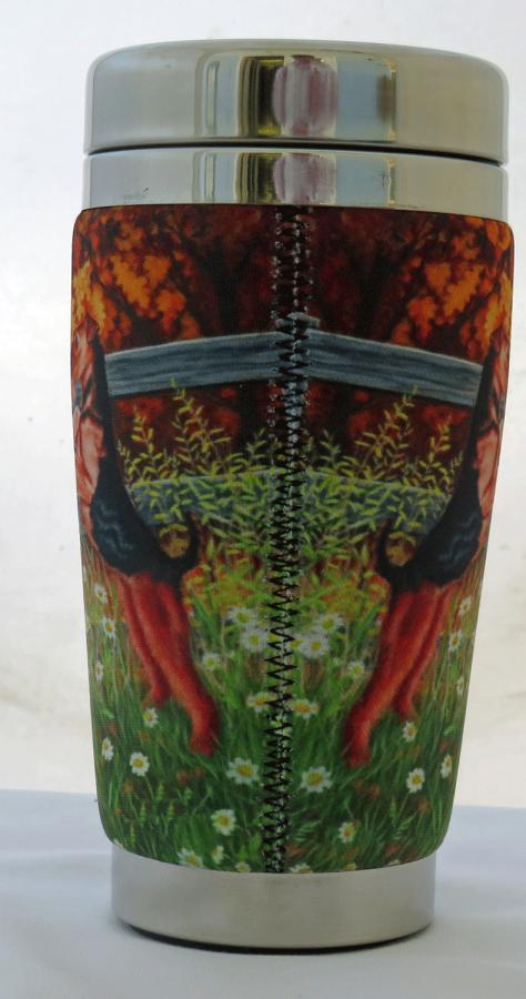 Airedale travel mug back