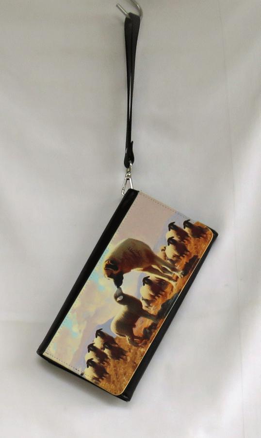 Anatolian clutch wallet with wrist band