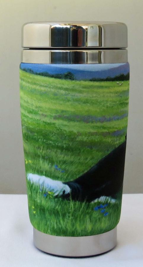 Border Collie Travel mug left