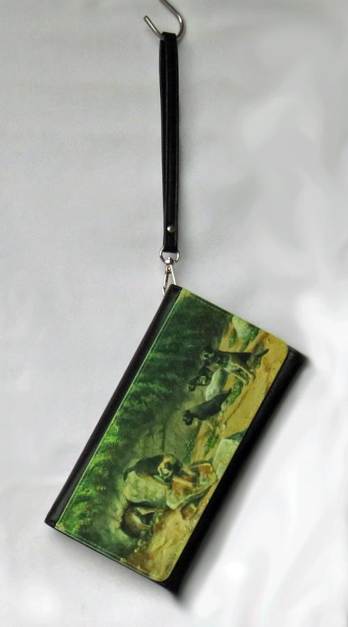 Border Terrier 3-4 clutch wallet with strap