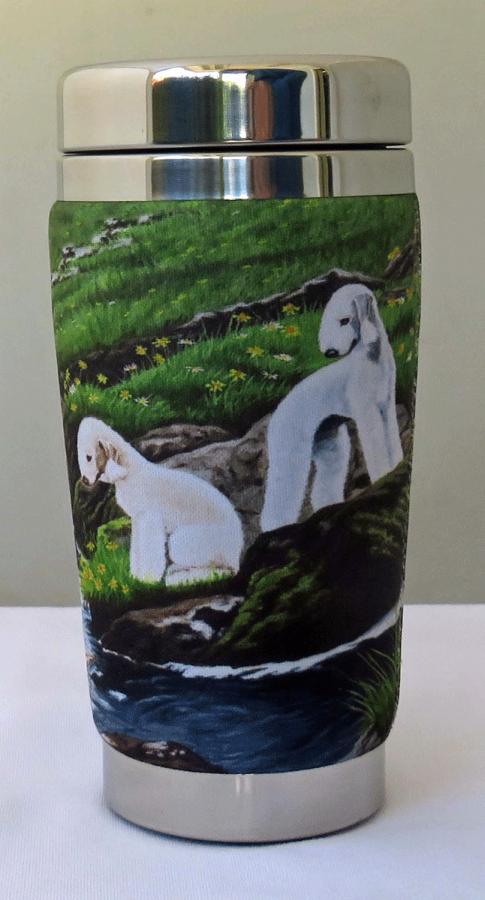 Bedlington travel mug right