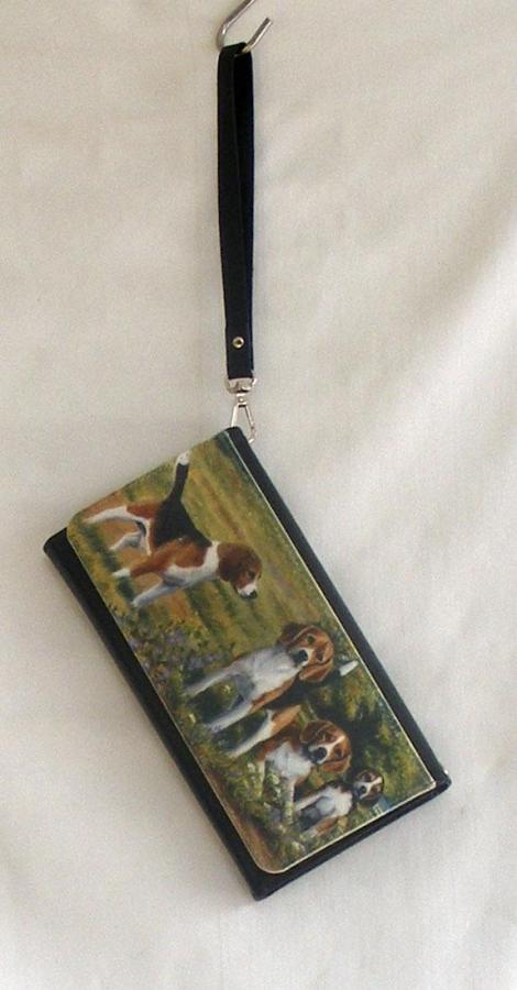 Beagle Clutch bag with strap