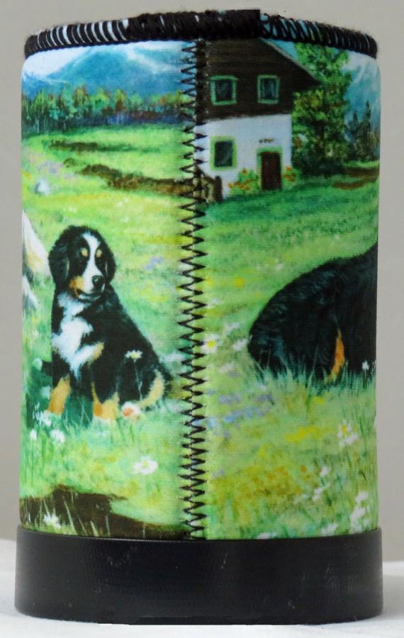 Bernese Mt Dog 4 koozie - back