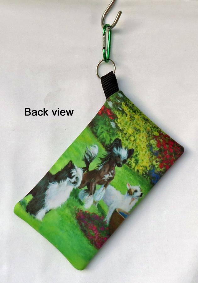 Chinese Crested 2B cell phone holder - back