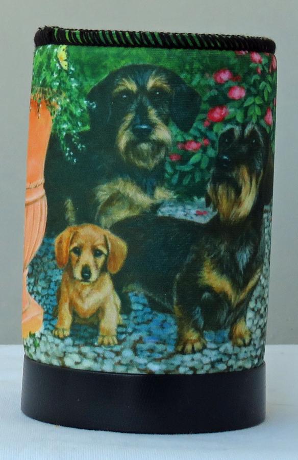 Dachshund 3 koozie - left side