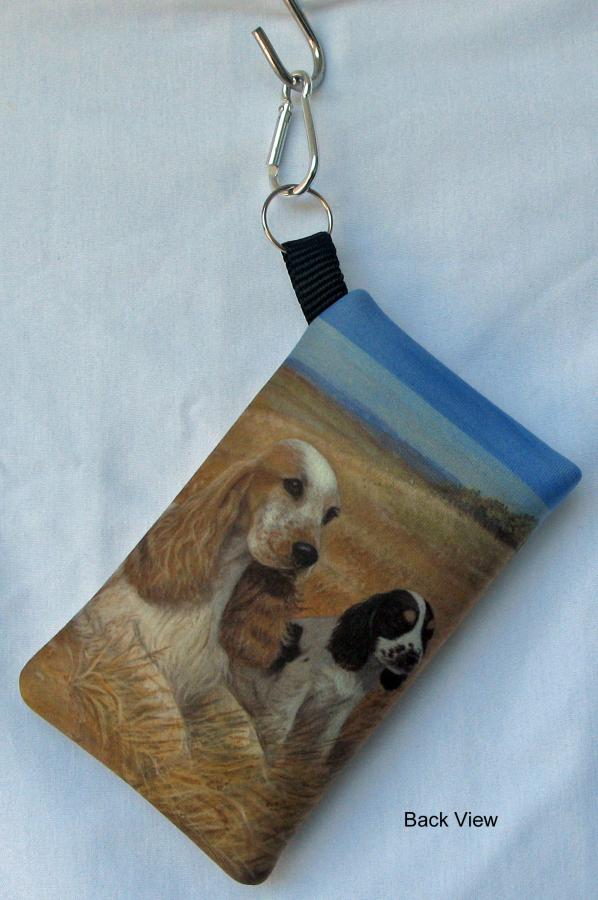 English Cocker 2 cell phone holder - back