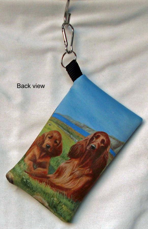 Irish Setter 3 cell phone holder back