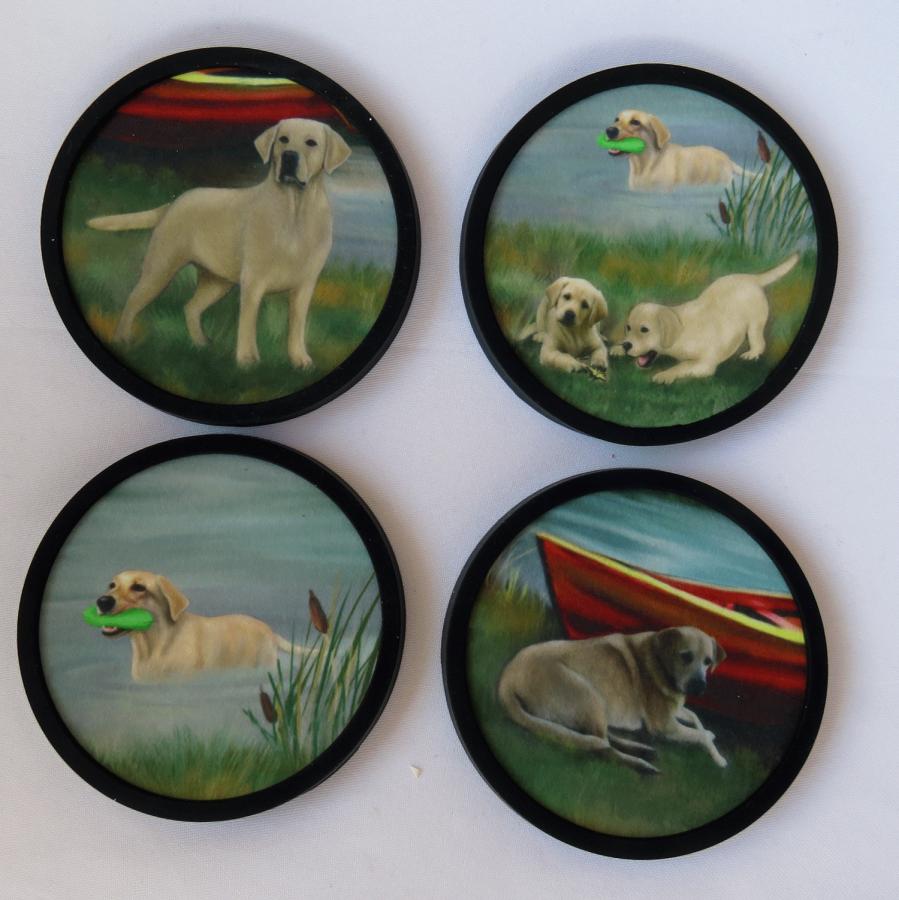 Yellow Lab 4 coasters