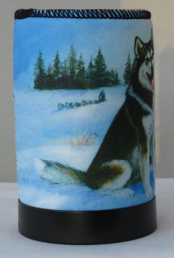 Alaskan Mal koozie - left side