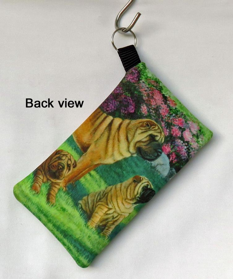 Shar Pei 2 cell phone holder - back