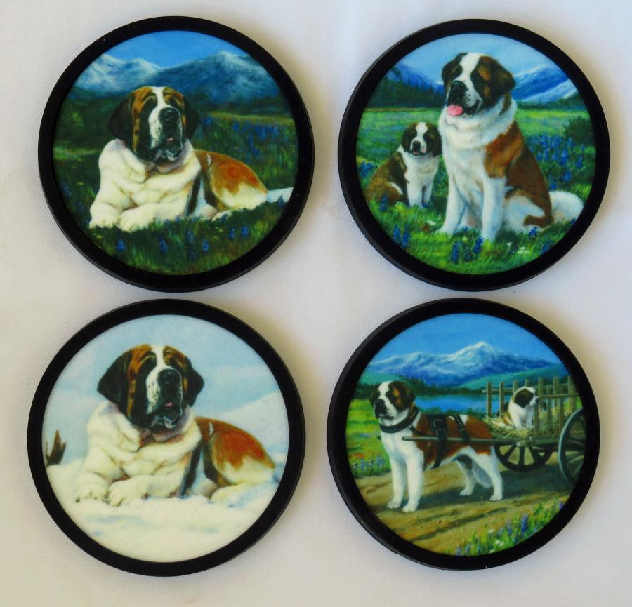 St Bernard 4 coasters