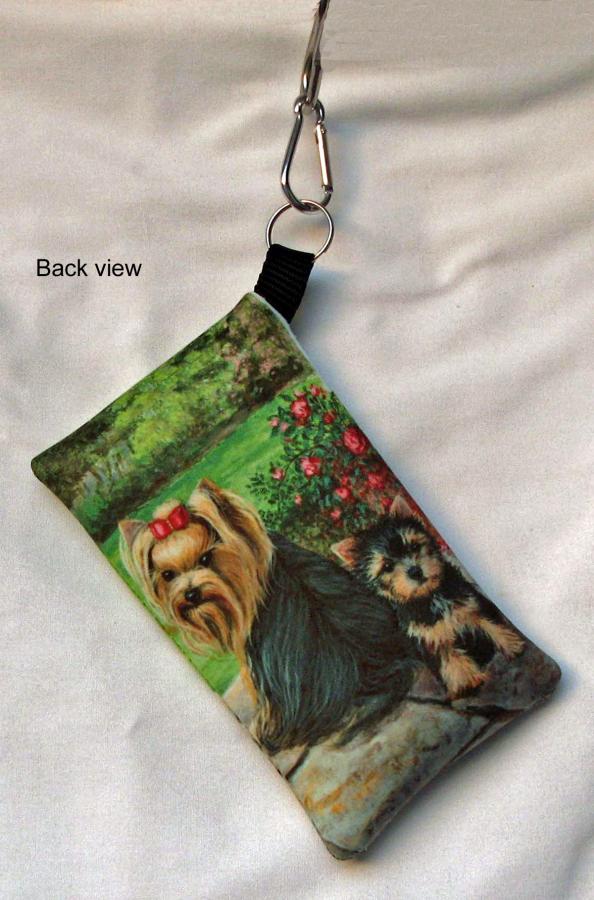 Yorkie 3 cell phone holder - back