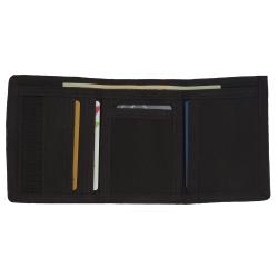 Trifold wallet interior with contents