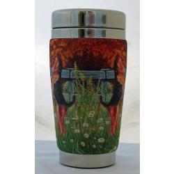 Airedale travel mug front
