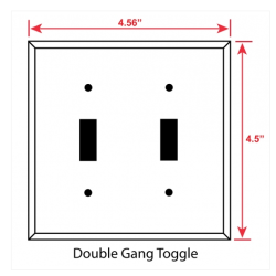 double toggle light switch plate deminsions