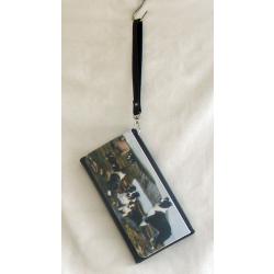 Border Collie Clutch Bag with strap