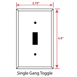 Single toggle light switch plate deminsions