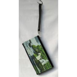 Bedlington clutch wallet with strap