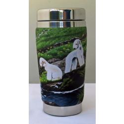 Bedlington travel mug right