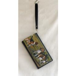 Beagle Clutch bag with strap