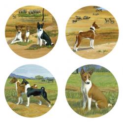 Basenji coaster set