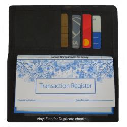 checkbook interior with cards