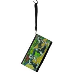Chinese Crested clutch wallet with strap