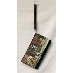Chihuahua 4 clutch wallet with strap