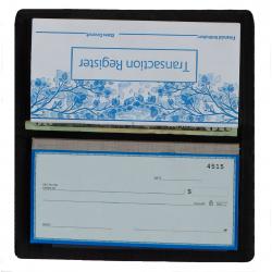 checbook interior with register and checks