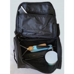 travel bag with grooming tools