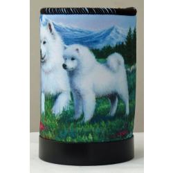 Samoyed 3 koozie - right side
