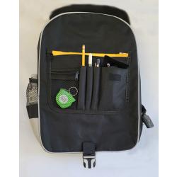 backpack front with supplies