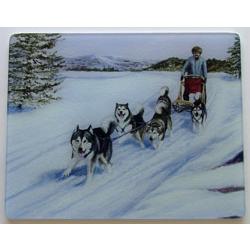 Alaska Malamute 2 Tempered Glass Cutting Board
